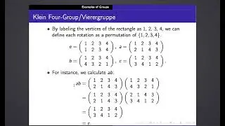 Group Theory 4: Examples of Groups 2/2