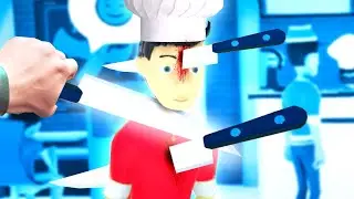 STABBING AND THROWING KNIFES IN A FOOD DUEL in Clash of Chefs VR