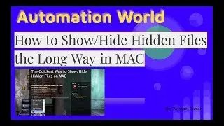 #2 The Way to Show/Hide Hidden Files on #MAC