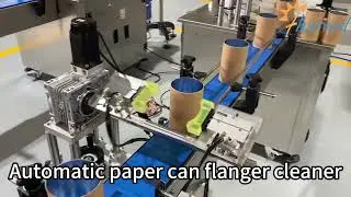 #Automatic #potato chips paper tube flanger #cleaning machine, paper can flanging cleaner #equipment