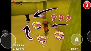 I'm playing Super Bear Adventure, I got behind the scenes, I met a monster