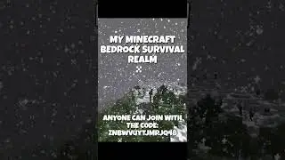 You can join my realm Anarchy Vanilla Now with the code: ZNbwvuytJMrjQ48 #minecraftshorts