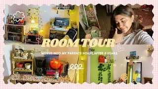 Moving back home🏠- Room tour + Bookshelf tour 🍄✨🍓 India