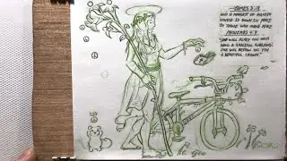 How To Draw A Girl Peace Sower Biker (Concept Art Character Design) Day 797
