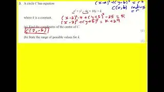 AL Edexcel Sample paper 1 pure q3 (Maths A Level)