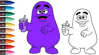 How to Draw Grimace Shake Cute Easy Tutorial from Mcdonald's