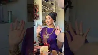 Desi Glam in 60 Seconds | Purple Saree Makeup Look🥻💜#tamil#browngirl#grwm#desi#saree#makeup#tutorial