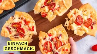 Party-Snack Deluxe: Pizza Muffins mit fertigem Pizzateig