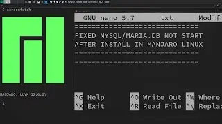 Fixed Mysql, Mariadb do not start in manjaro linux.