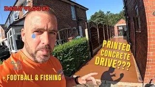 I show How to Do Pattern Imprinted Concrete Driveway, then FAIL at Fishing