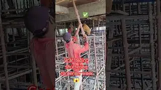 scaffolding shuttering carpenter construction work tips 🤔(स्कैफोल्डिंग का खुलाई ) #shorts #carpenter