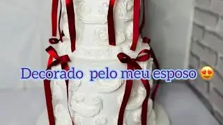 Bolo vintagecake decorado pelo meus esposo em comemoração aos 50k na rede vizinha!   #cake 