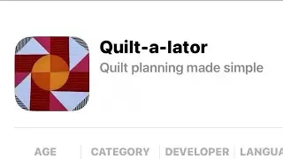 Приложение Quilt-a-lator #howtosew #howtoquilt #math