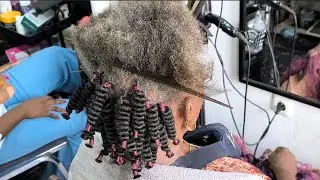 How To Jumbo Corkscrew Twist Hairstyle Tutorial With Brazilian Wool  And Hide Grey Hair . #hair