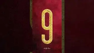 9 to 0 Countdown in Gold | Shiny Numbers & Voice #countdown #timer #shorts