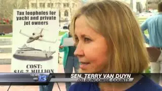 Tax Protesters Rally in Asheville
