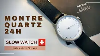 ⌚ La 1ère Montre Quartz 24h au monde avec une seule aiguille et fabriquée en Suisse | SLOW ROUND 01