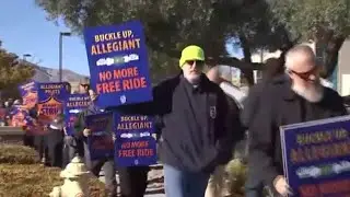 Allegiant Airlines pilots picket for an industry-standard contract
