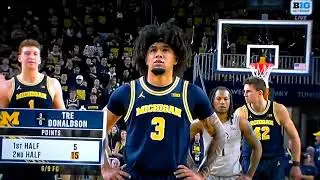 Michigan's Tre Donaldson fouled, hits free throws vs. Penn State