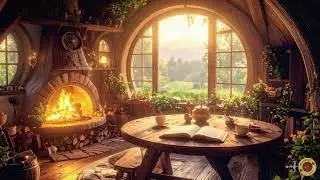 A Peaceful Beginning | Hobbit House Music for Focus, Warmth, Writing, Relaxing, Reading & Coffee ☕📖