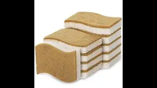 Biodegradable Plant Based Dish Cleaning Sponges Scrubber Pads for Kitchen