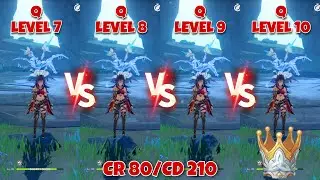 Dehya Elemental Burst Level 7 vs 8 vs 9 vs 10 Damage Comparisons & Showcases! Is It Worth Crowning??
