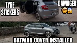  Batman side Mirror covers | Installed In Glanza | Tyre stickers Damage | Don&rsquo;t Do This Mistake 😱😱😢😢