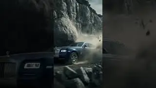Rolls-Royce Ghost Dominates the Untamed Terrain: Power Meets Luxury Amidst Rockfall