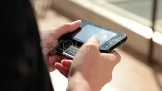 Hands holding smart phone. Stock Footage