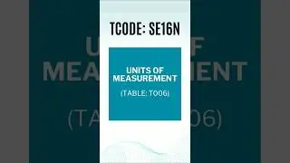SAP QM | Units of Measurement Table -T006 | SE16N | SAP Quality Management