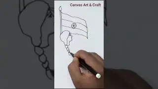 #Shorts / Independence Day Drawing / 15th August Drawing Easy / How to Draw Independence Day Drawing