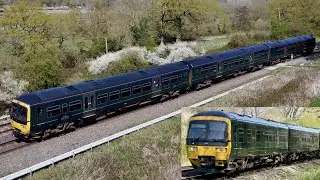 Drone Trains: GWR Class 165s Crossover near Mortimer, RBL | Boom Trainspots