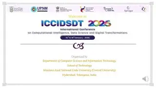 Welcome to ICCIDSDT 2026 | CS&IT MANUU | 15 - 16 January 2026