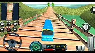 Bus uphill driving simulator gameplay - Bus simulator android gameplay #1