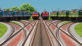 Relaxing Train Journey Sound || Full Speed Trains Indian Railways || train cartoons