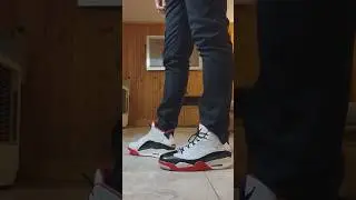 Air Jordan Dub Zero White/ True Red-Black 10.5 on feet 🔥🔥🔥