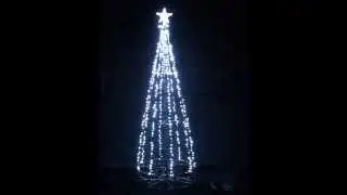 LED White Christmas Cone Tree Fairy Lights with Waterfall Function