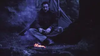 Winter wild camping. Lavvu hot tent and wood stove. Laavu. ASMR.