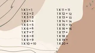 1 Times Tables  - Fluent Learners Hive