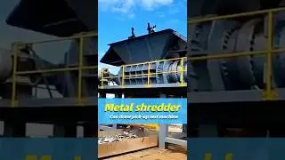 The Glamorous Turn of Scrap Metal:Double Shaft Shredder Operation Site#metalshredder #metalcrusher