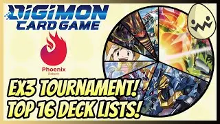 Digimon Card Game: Phoenix Reborn's EX3 Ultimate Cup! Top 16 Deck Lists!