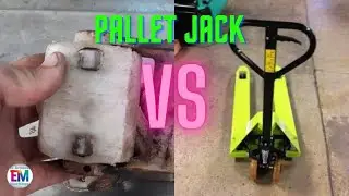Metal lathe: Wheel manufacture and installation in pallet jack /تصنيع وتركيب العجلات في منصة نقالة