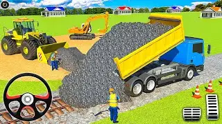 Railway Road Construction 3D #4 - JCB Train Road Builder Simulator - Android Gameplay