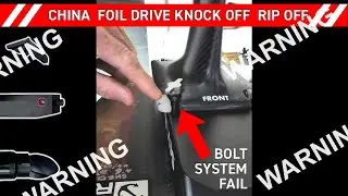 WARNING: Chinese Foil Drive bolt system sucks - don't lose your gear