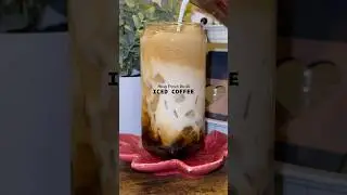 Best French vanilla iced coffee made at home #coffee #shorts #subscribe