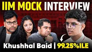 IIM Mock Interview of 99.25%iler 🔥 Panel Grills Him || CAT GDPI