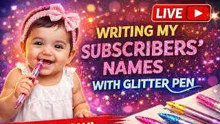 Writing My Beautiful Subscribers Name with Glitter Pen