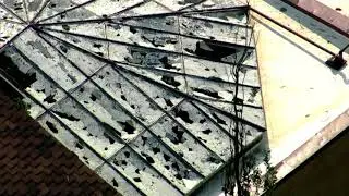 Aerial view of hail damage at Cheyenne Mountain Zoo