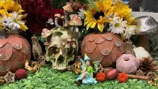Fairy Garden Thursday/Open Collab/Halloween Fairy Garden /Cozy Corner 