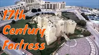 17th-century fortress Of Marsaskala, and abandoned Jerma Palace Hotel , MALTA